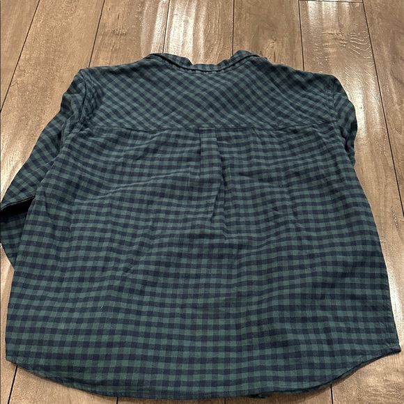 NWT Alpine Design women’s flannel button up green/navy lake size Large - Picture 5 of 5